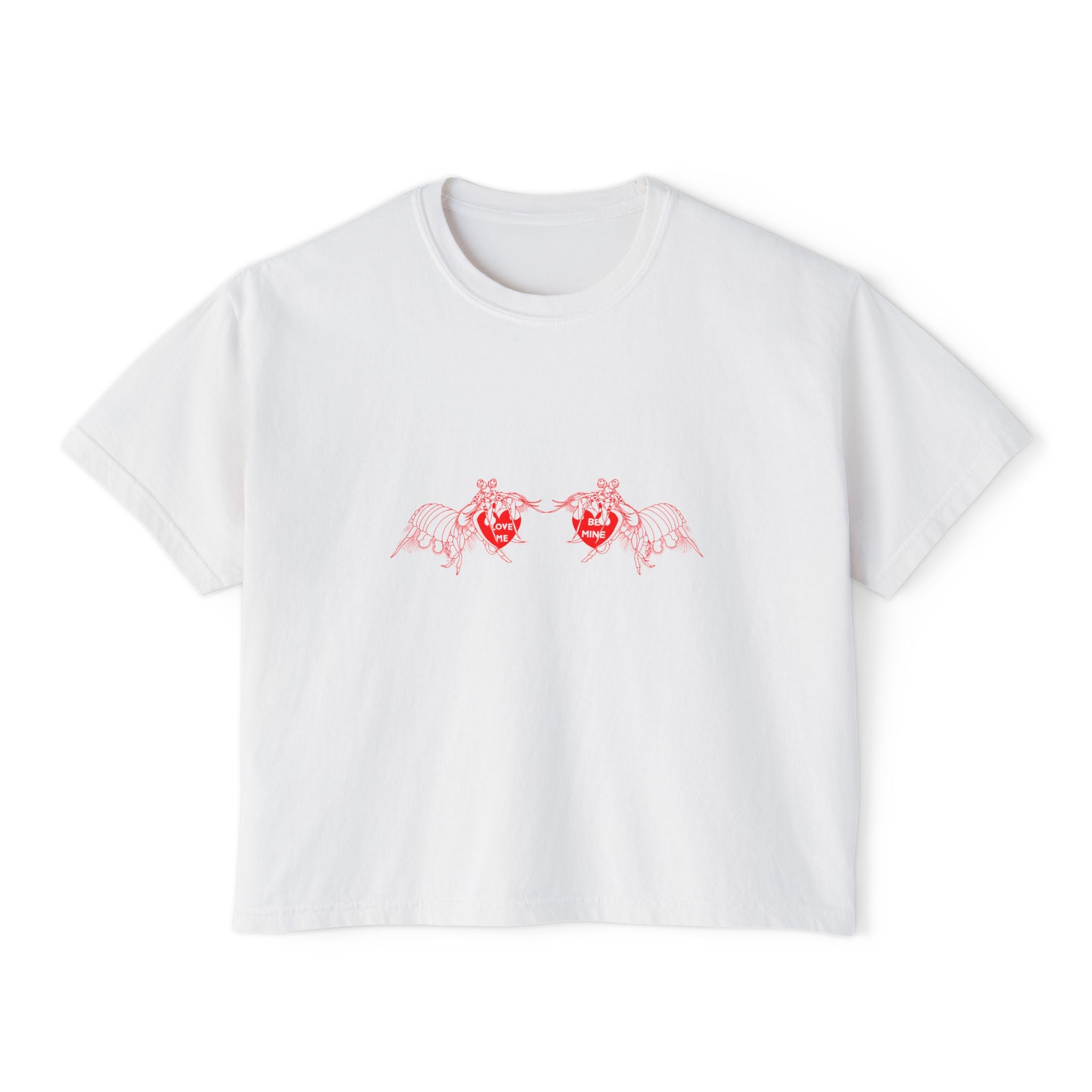 Love Me, Be Mine – Mantis Shrimp Oversized Boxy Tee