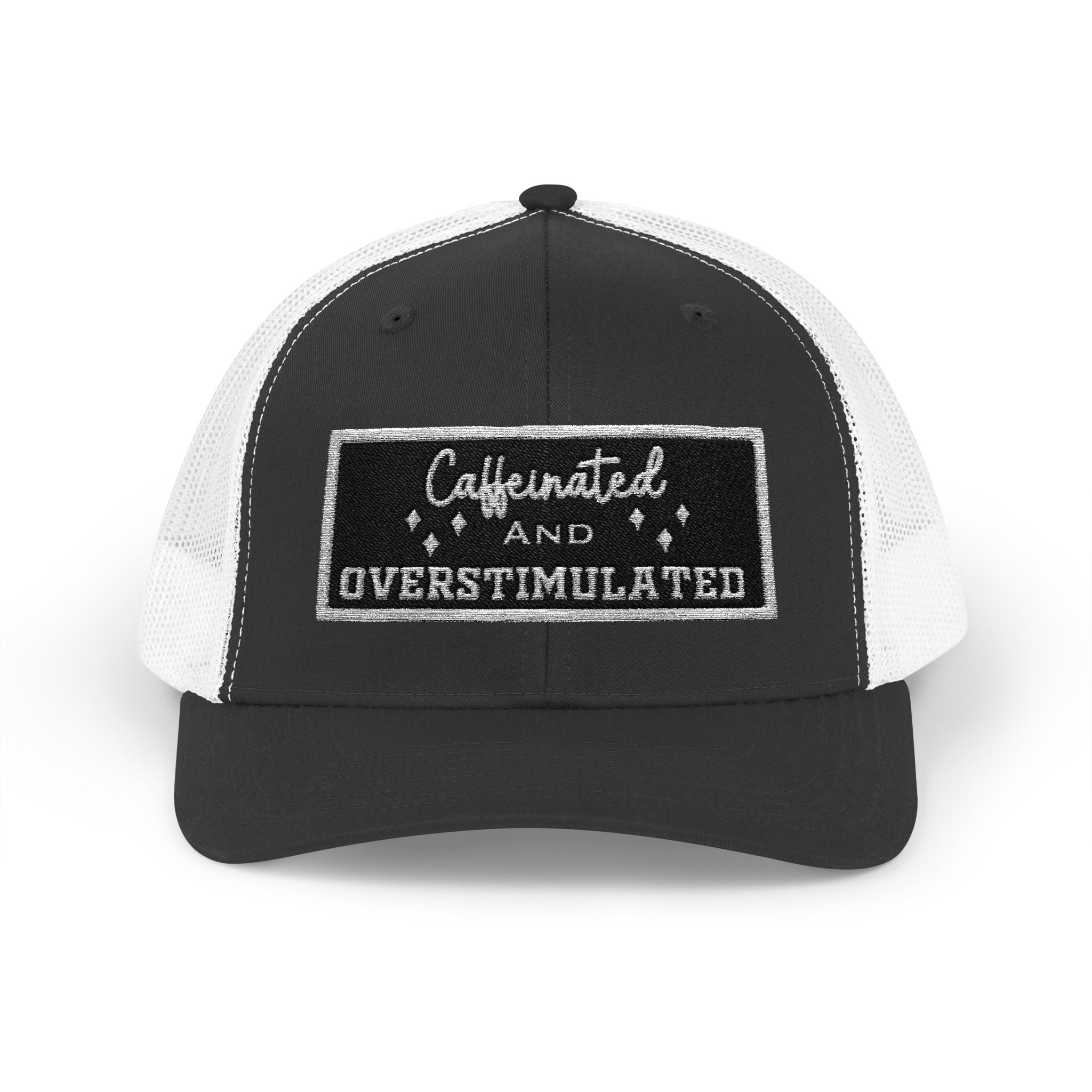 Caffeinated and Overstimulated Snapback Trucker Cap