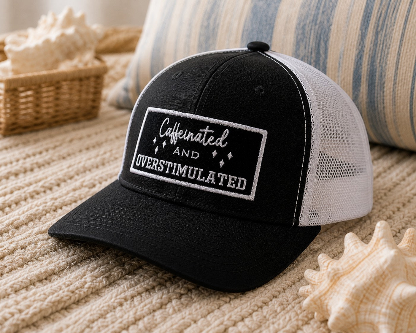 Caffeinated & Overstimulated – Trucker Hat